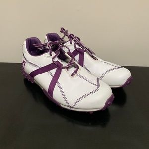 FootJoy Ladies M Project White/Purple Golf Shoes 6